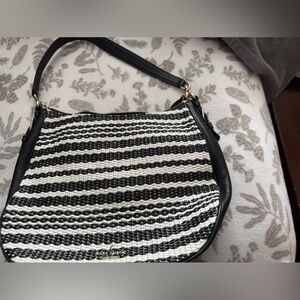 Kate Spade Woven Black and White Shoulder Bag